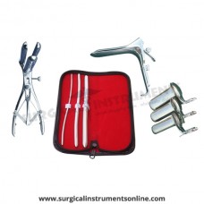 Hegar uterine dilator 3 pieces set,3-4, 7-8, 11-12, mathieu speculum, grave large, collin 3pcs